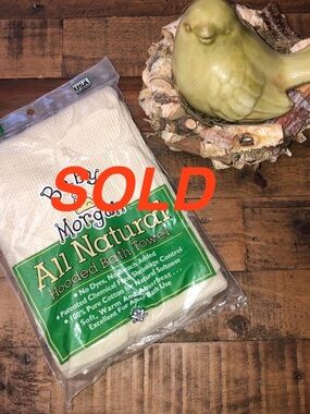 Vintage Baby Morgan All Natural Hooded Bath Towel